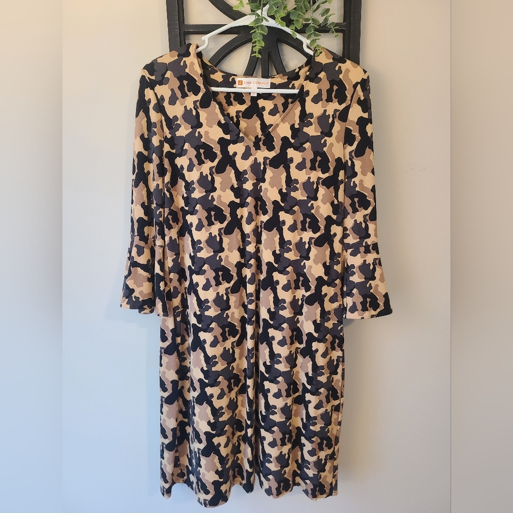 Jude Connally Camo Print Dress Size Small